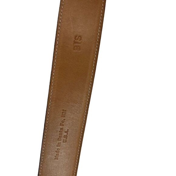 James Reid of Santa Fe New Mexico Black Bison Leather Belt Strap Size 55 - Picture 7 of 11